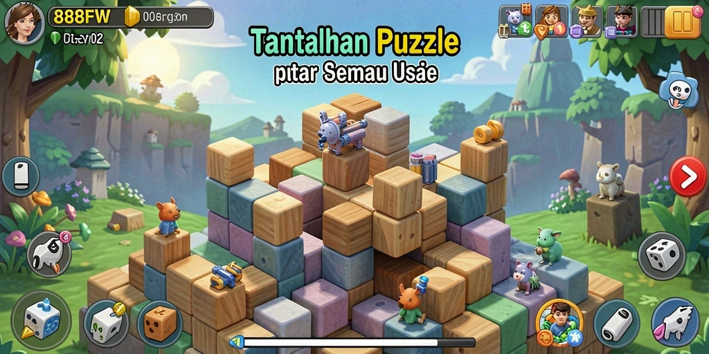 Tampilan gameplay 888FW dengan tantangan Puzzle yang menarik.