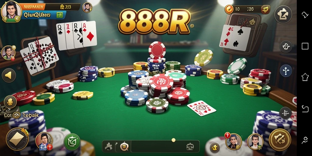 Tampilan gameplay QiuQiu yang seru dalam 888R.