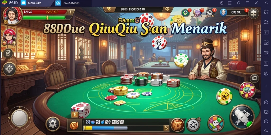 Tampilan gameplay QiuQiu yang penuh aksi dan strategi.