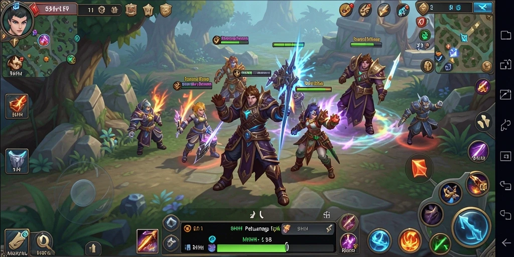 Tampilan gameplay seru dalam dunia fantasi 8HHH.