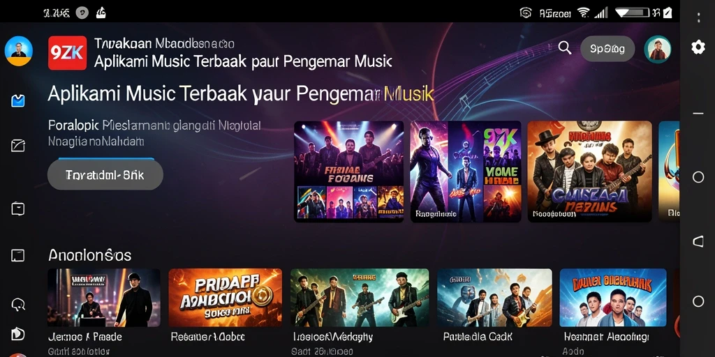 Tampilan utama gameplay <strong>9ZK</strong> menampilkan berbagai pilihan lagu yang menarik.