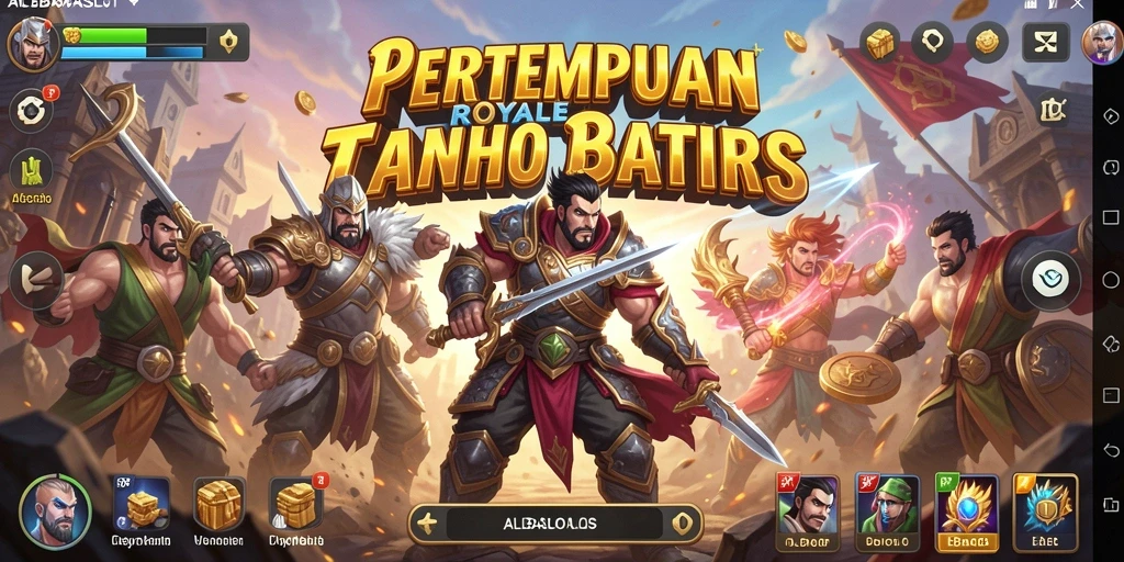 Tampilan gameplay seru di ALBASLOT yang penuh aksi Battle Royale.