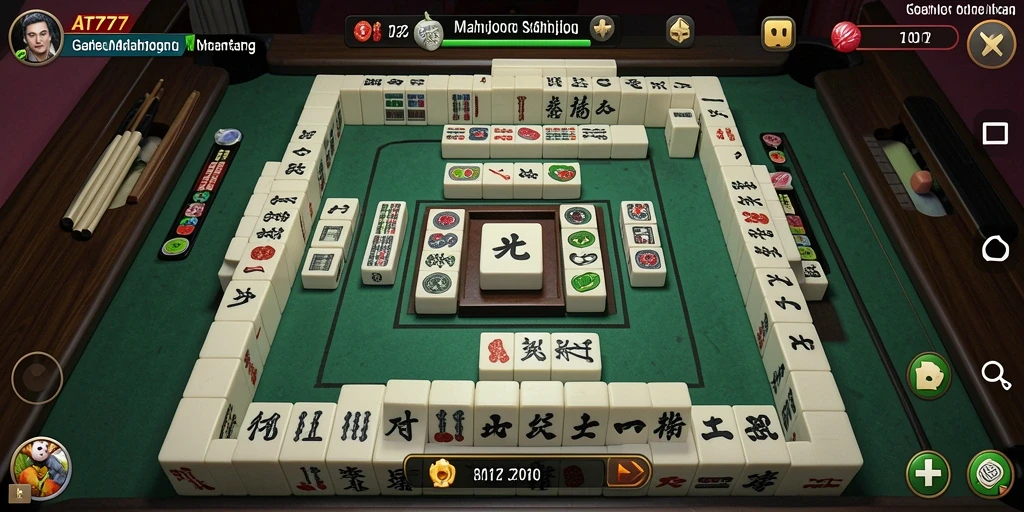 Tangkapan layar game Mahjong AT777 menunjukkan gameplay yang mengasyikkan.