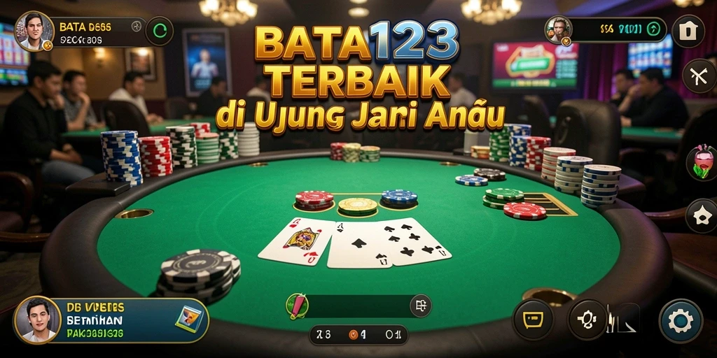 Screenshot gameplay BATA123 menampilkan aksi poker yang mendebarkan.