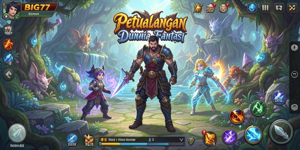 Screenshot gameplay BIG77 menunjukkan aksi petualangan yang menegangkan.