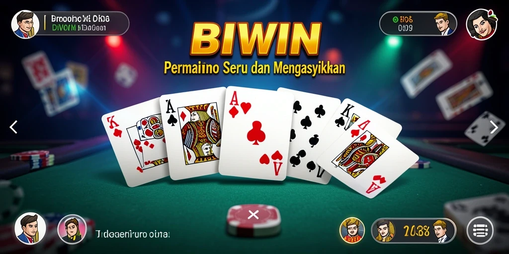Screenshot dari gameplay BIWIN yang menampilkan pertandingan Domino yang seru.