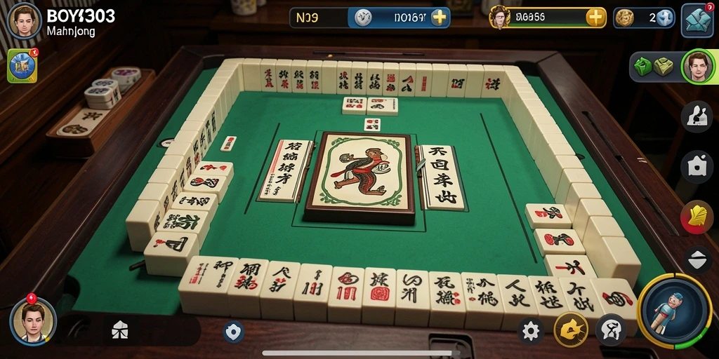 Tampilan gameplay menarik dalam permainan Mahjong BOY303.