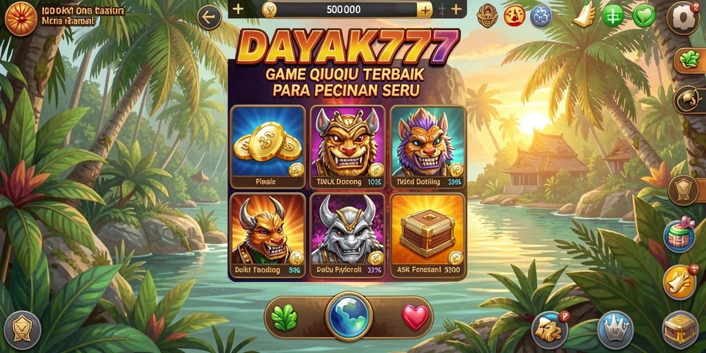 Gameplay seru QiuQiu dalam DAYAK777 yang menampilkan momen menegangkan.