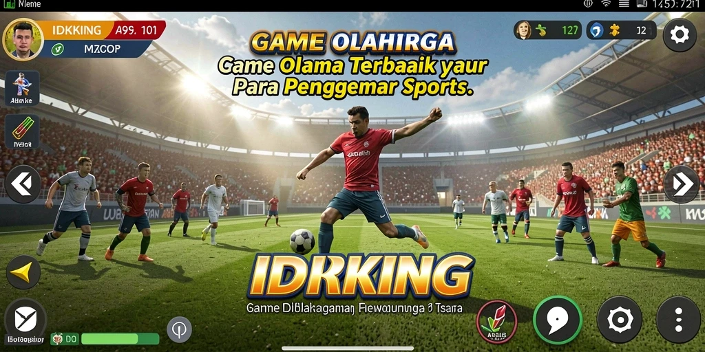 Screenshot gameplay IDRKING menampilkan aksi seru dari berbagai olahraga.