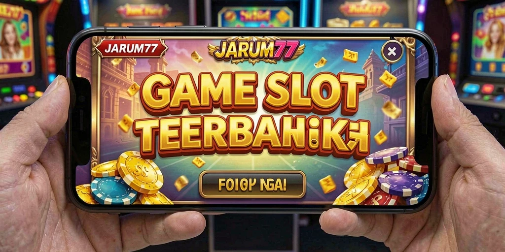 Screenshot gameplay JARUM77 yang menampilkan simbol dan fitur slot.