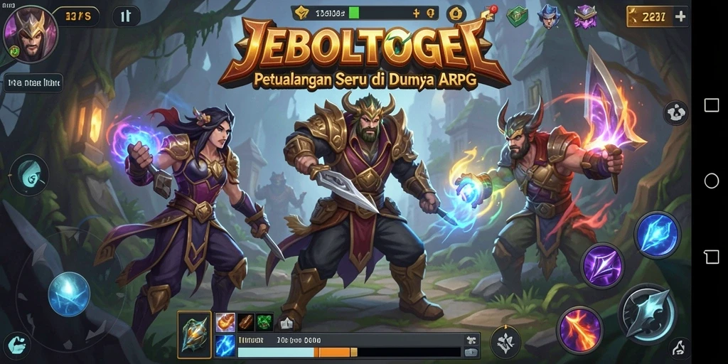 Tampilan menarik dari gameplay JEBOLTOGEL dalam mode pertempuran ARPG.