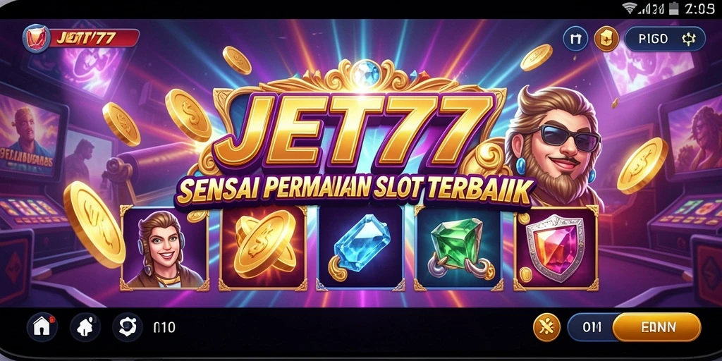 Tampilan menarik dari gameplay Slot di JET77.