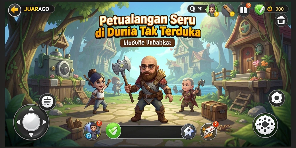 Tampilan gameplay <strong>JUARAGO</strong> yang seru dan penuh petualangan.