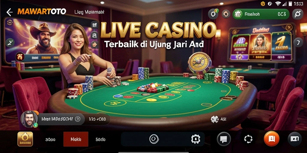 Tampilan menarik dari gameplay MAWARTOTO di Live Casino.