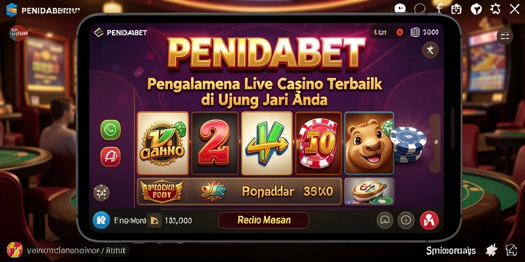 Tampilan interaktif dealer dalam gameplay Live Casino PENIDABET.