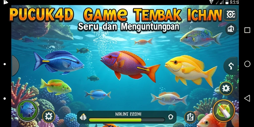Tampilan gameplay PUCUK4D yang penuh warna dan menegangkan saat berburu ikan.