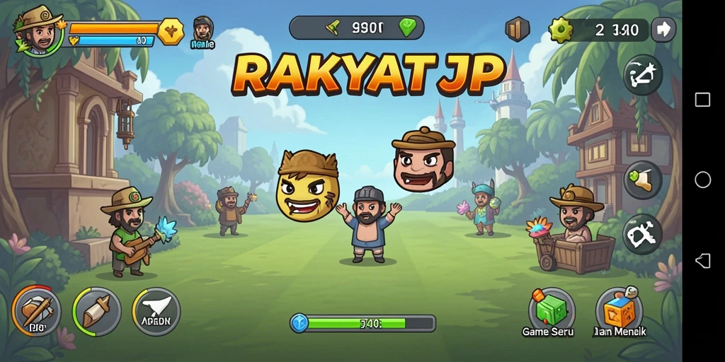 Tampilan gameplay RAKYATJP yang menarik dan menawan.