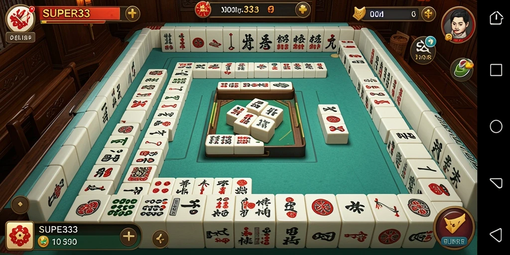Gameplay Mahjong yang seru dan interaktif di SUPER33.