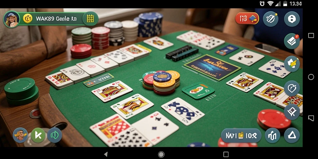 Screenshot menunjukkan gameplay seru Gaple di WAK89.