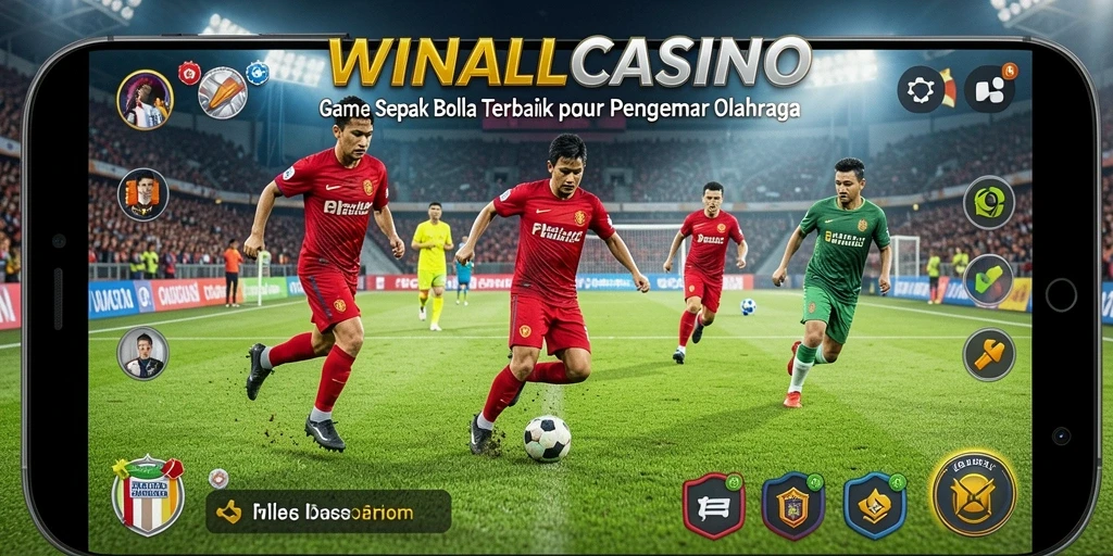 Tampilan menarik dari gameplay sepak bola di WINALLCASINO.