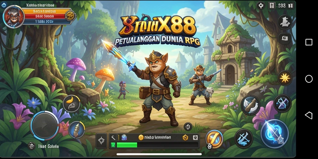 Gameplay seru dalam dunia RPG penuh petualangan.