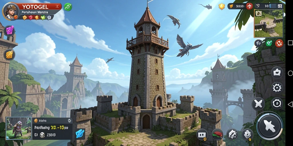 Gameplay seru YOTOGEL Tower Defense dengan pertahanan yang strategis.